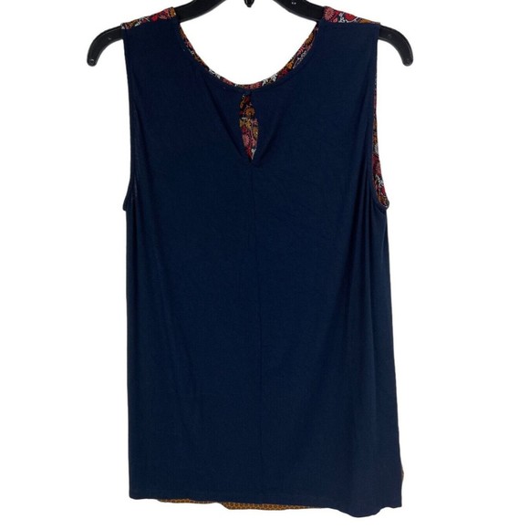 Anthropologie Vanessa Virginia Wanderlust Top LARGE Sleeveless Keyhole Neck - Picture 6 of 11